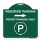 Signmission Reserved Parking Permit Parking W/ & Right Arrow Heavy-Gauge Alum Sign, 18" x 18", GW-1818-23144 A-DES-GW-1818-23144 - alternate 1